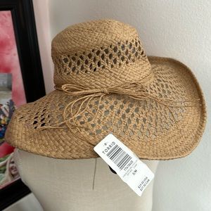 NWT Torrid Beige Open Swirl Patterned Floppy Hat S/M